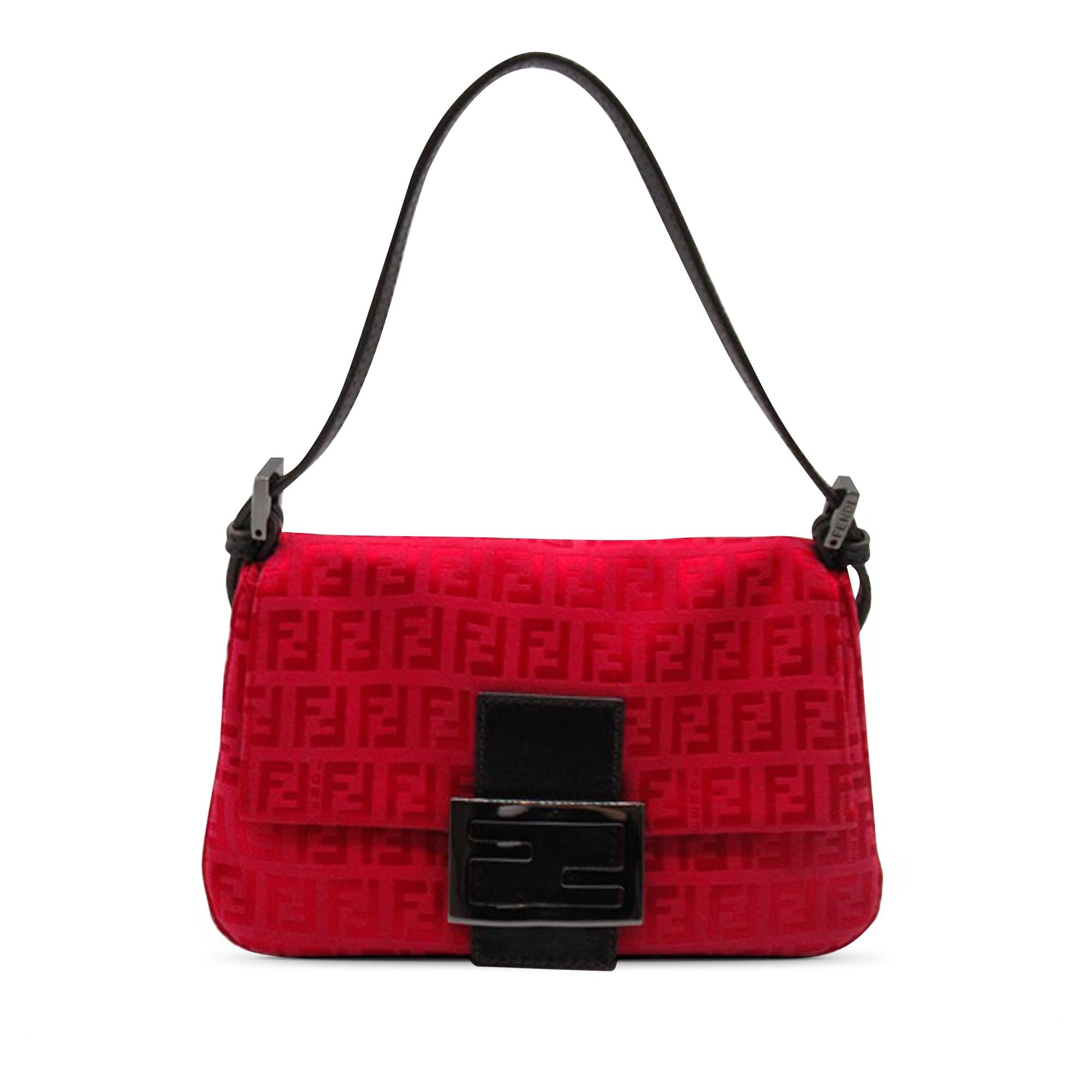 Fendi Mini Zucchino Canvas Mamma Shoulder Bag (SHG-hUhJV9)