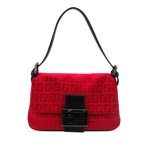 Fendi Mini Zucchino Canvas Mamma Shoulder Bag (SHG-hUhJV9)