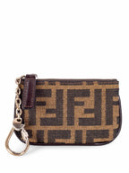 Fendi Monogram Zuca Card Wallet Brown