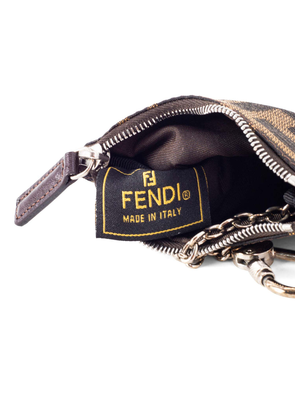 Fendi Monogram Zuca Card Wallet Brown