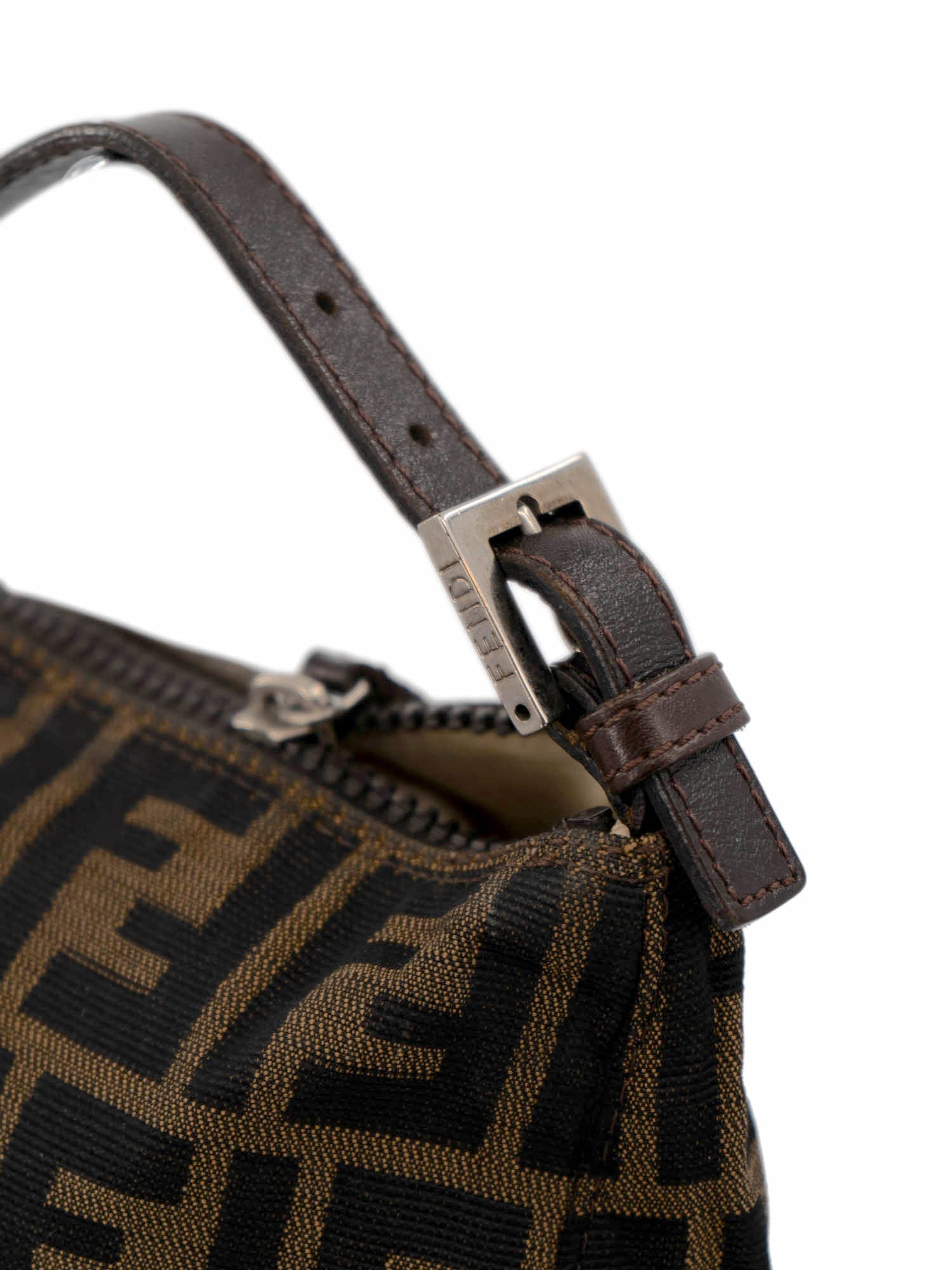 Fendi Monogram Zucca "Tobacco" Mini Pochette Brown