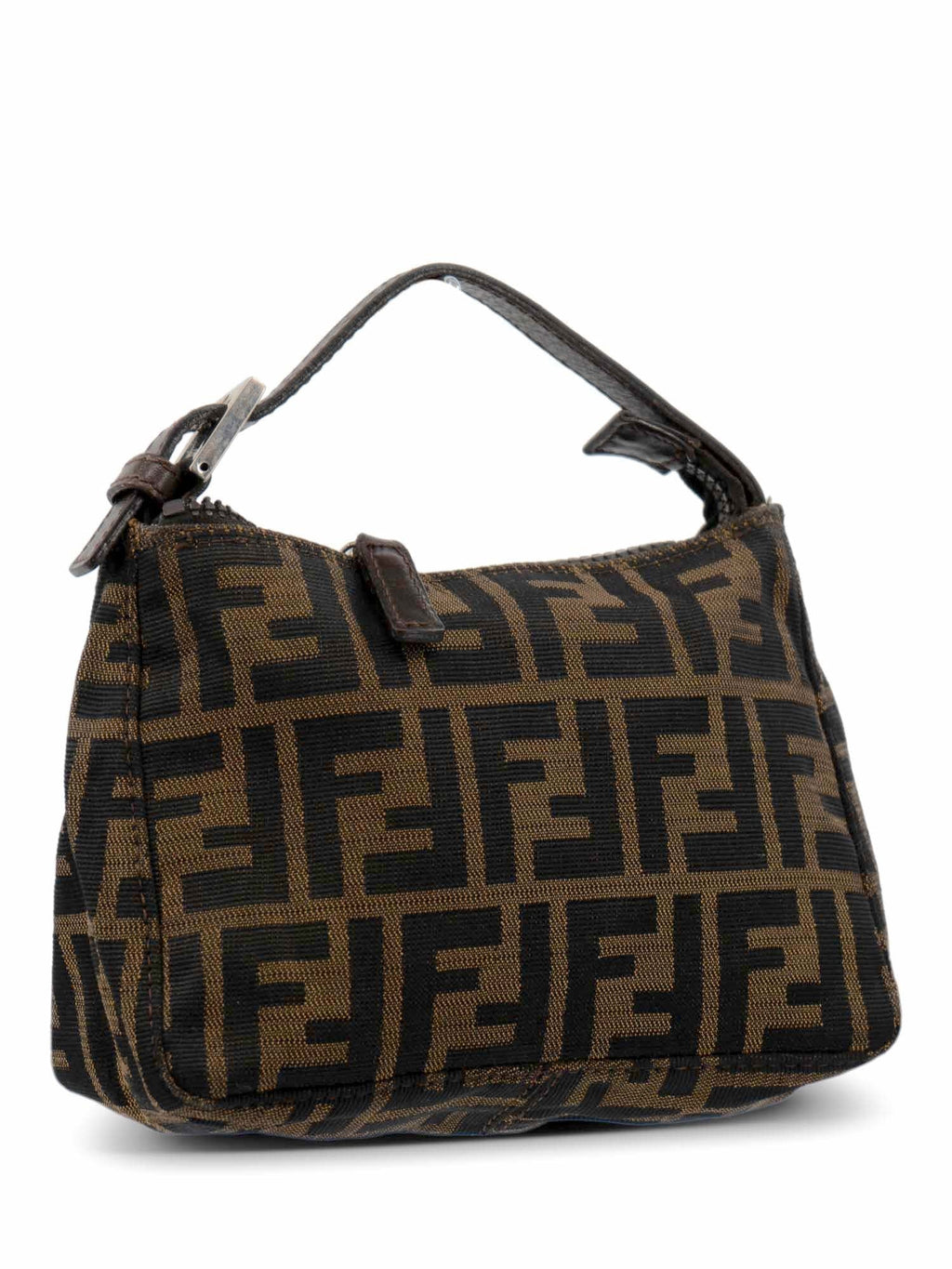 Fendi Monogram Zucca "Tobacco" Mini Pochette Brown