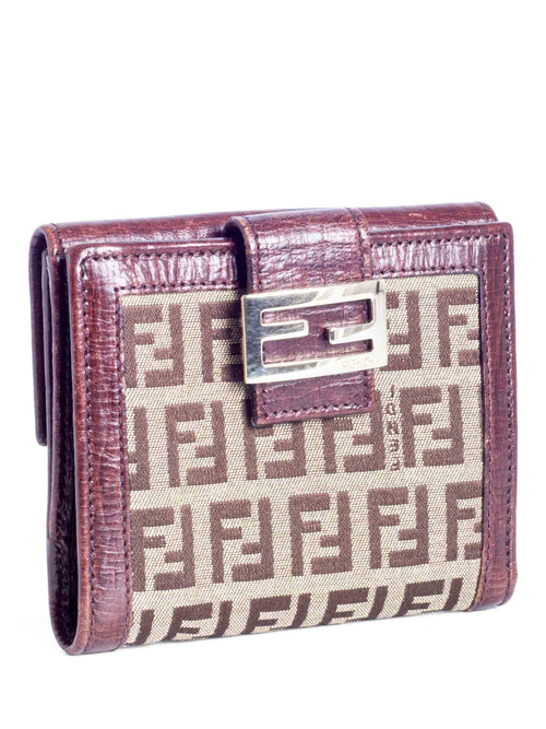 Fendi Monogram Zucca Wallet Brown