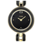 FENDI MY WAY GOLD-TONE BLACK CERAMIC WATCH