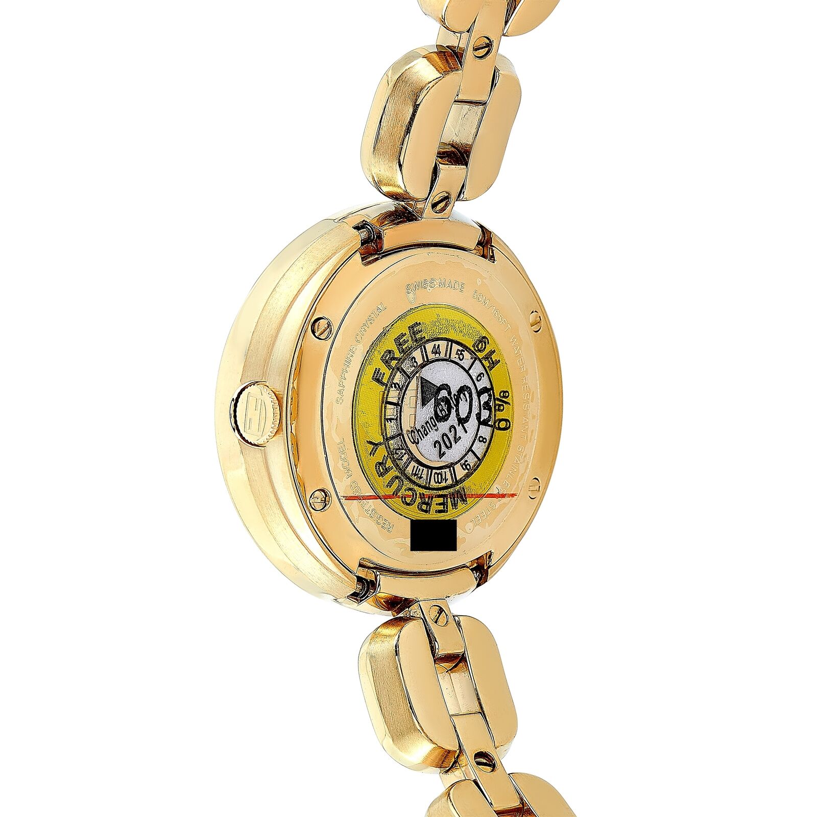 FENDI MY WAY GOLD-TONE BLACK CERAMIC WATCH