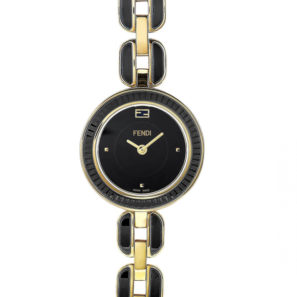 FENDI MY WAY GOLD-TONE BLACK CERAMIC WATCH