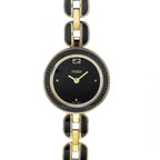 FENDI MY WAY GOLD-TONE BLACK CERAMIC WATCH