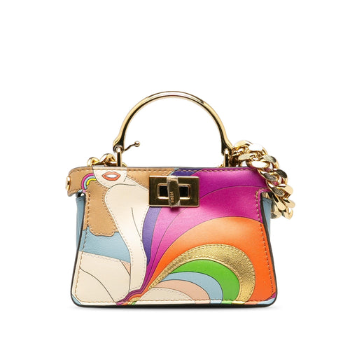 Fendi Nano Rainbow Inlay Peekaboo Satchel (SHG-tBivXY)