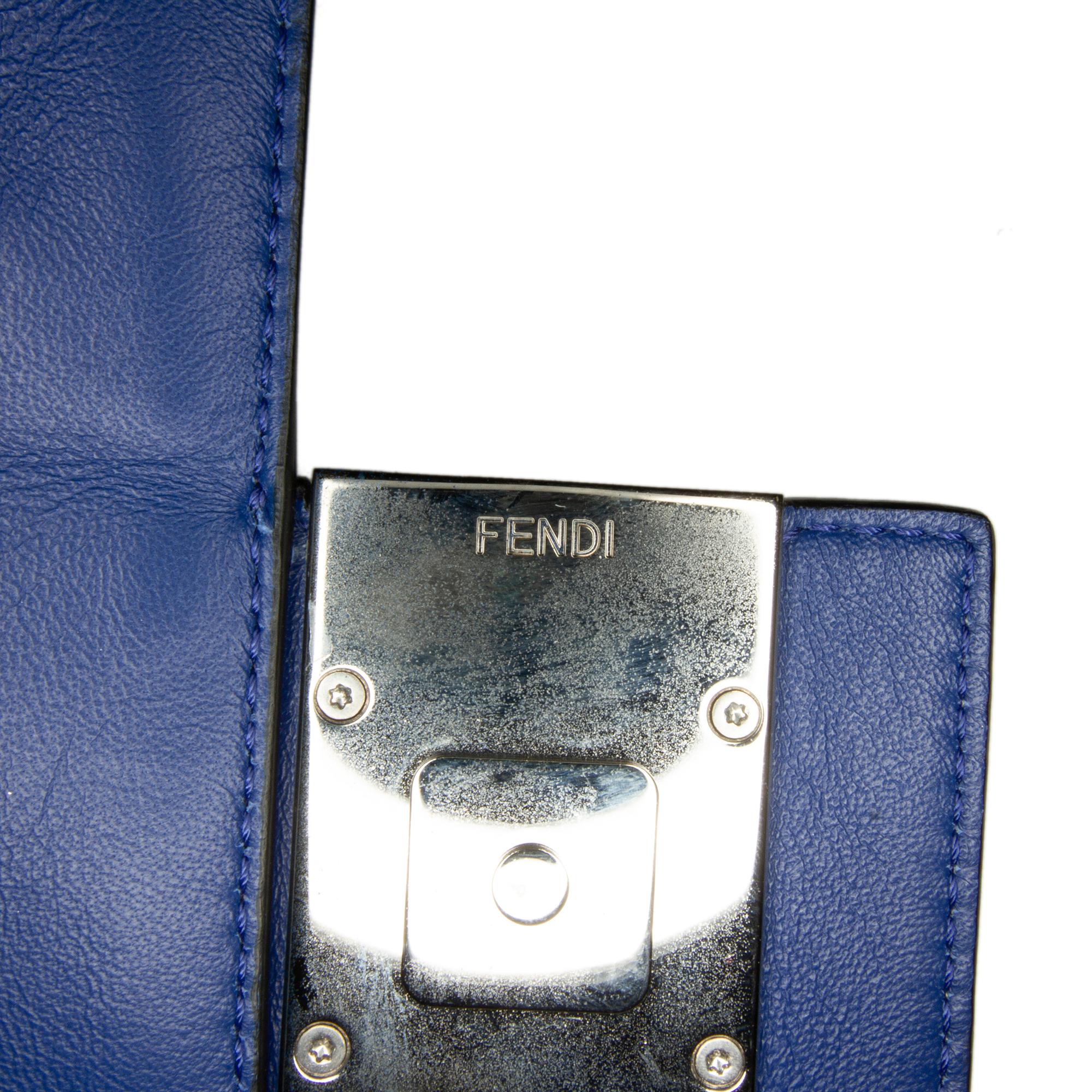 Fendi Nappa FF 1974 Embossed Belt Baguette (SHG-QBKsoa)