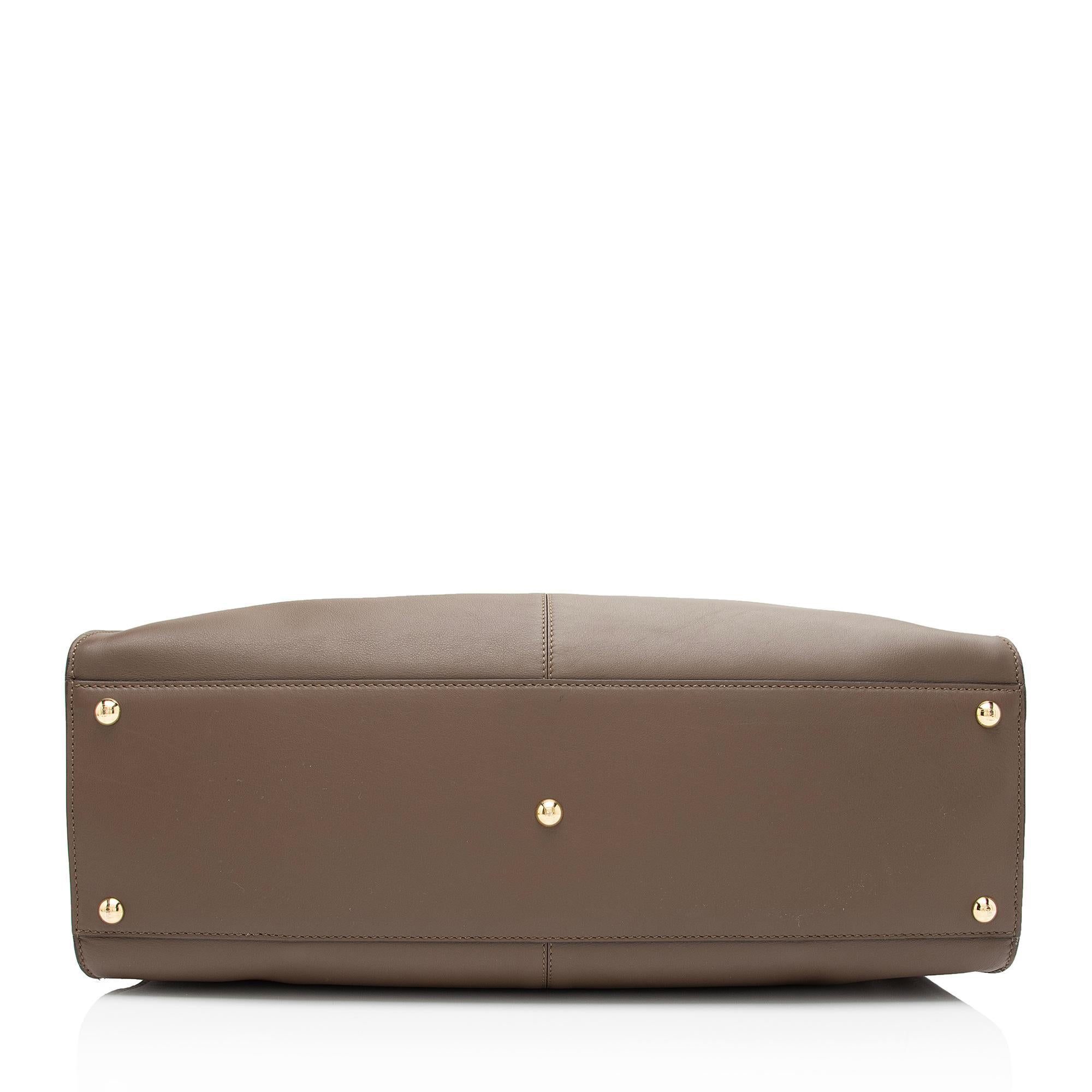 Fendi Nappa Leather Peekaboo X Lite Large Satchel (SHF-WvzNXl)