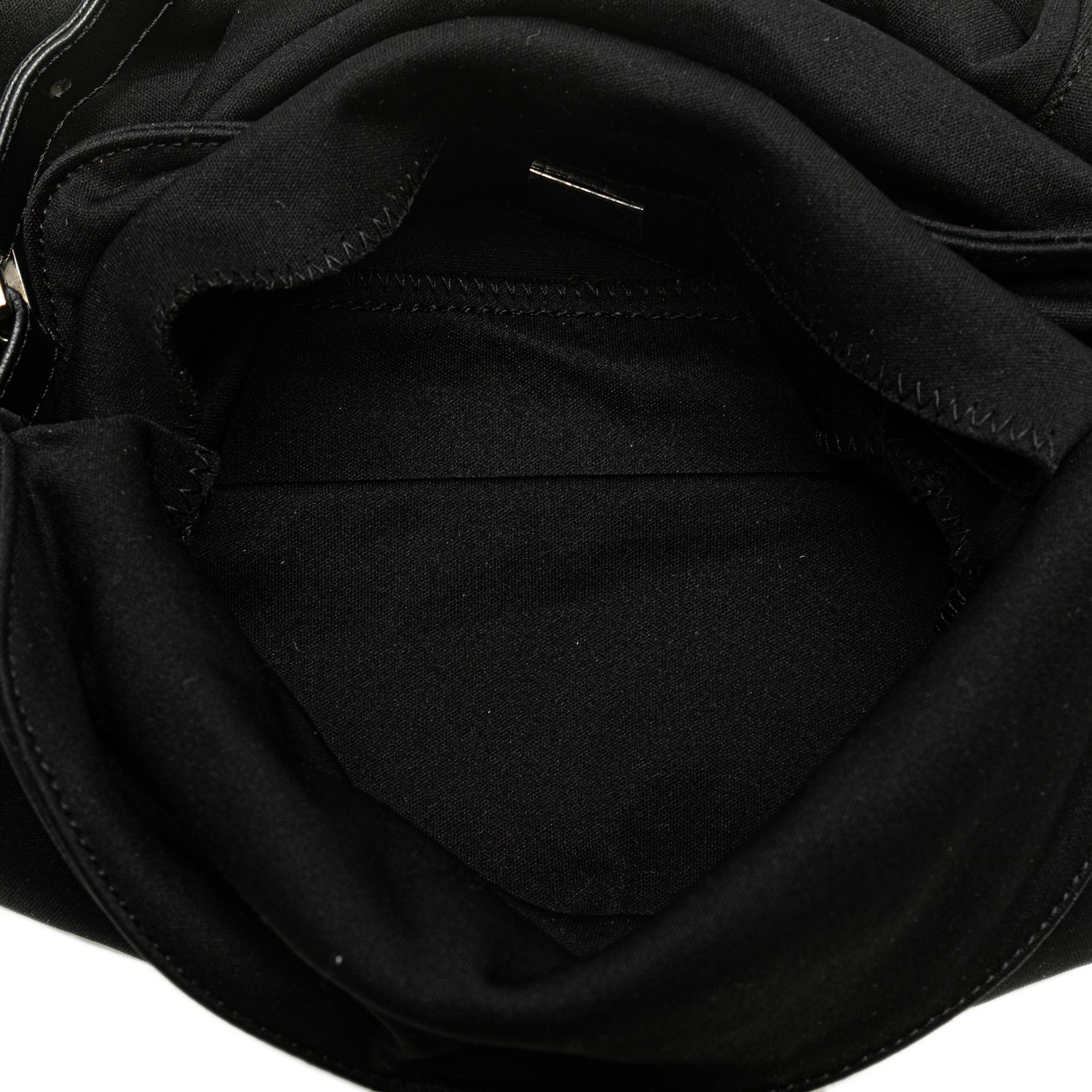 Fendi Neoprene Double Flap Shoulder Bag (SHG-Fp6HvH)