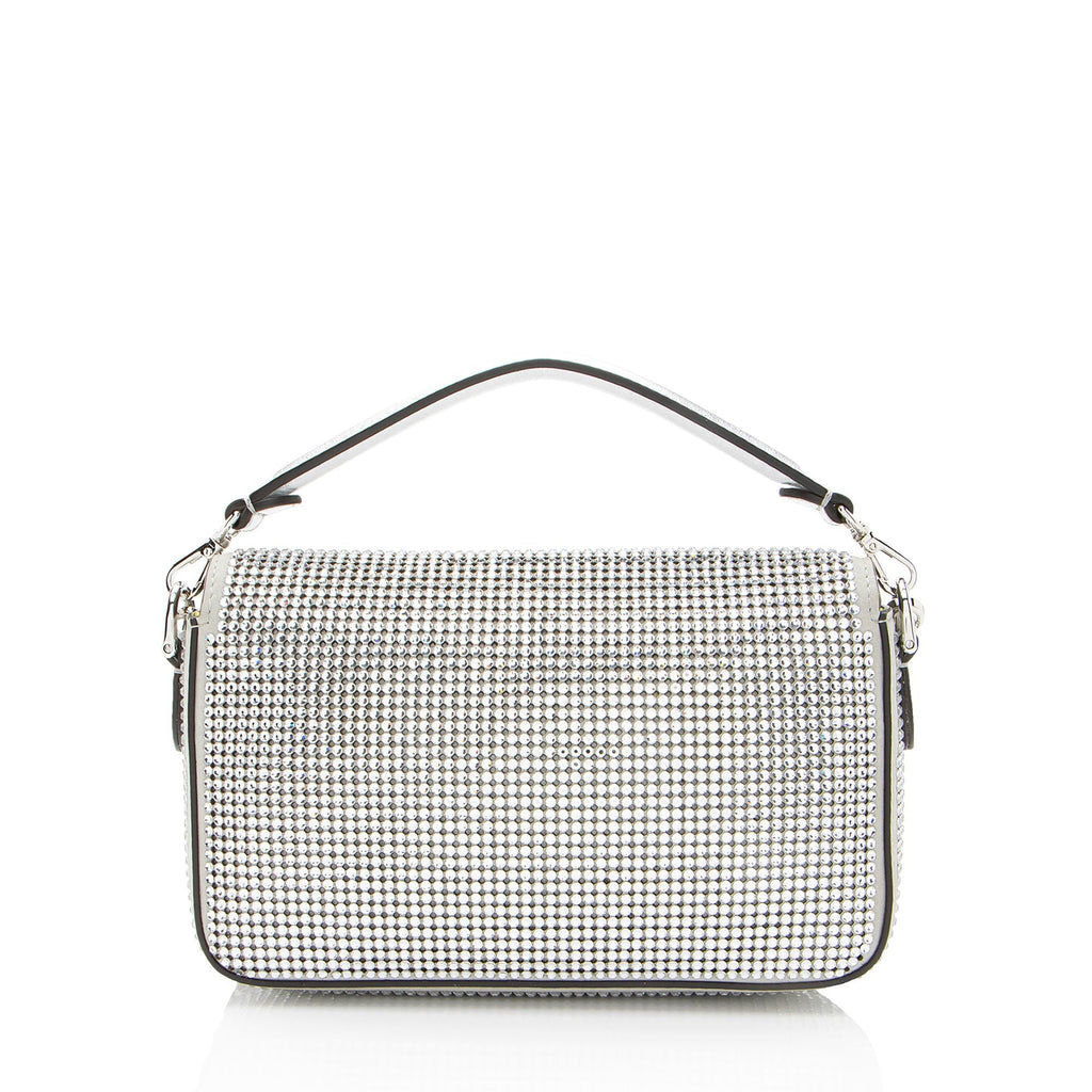 Fendi Nubuck Crystal Mini Baguette (SHF-euHxV9)