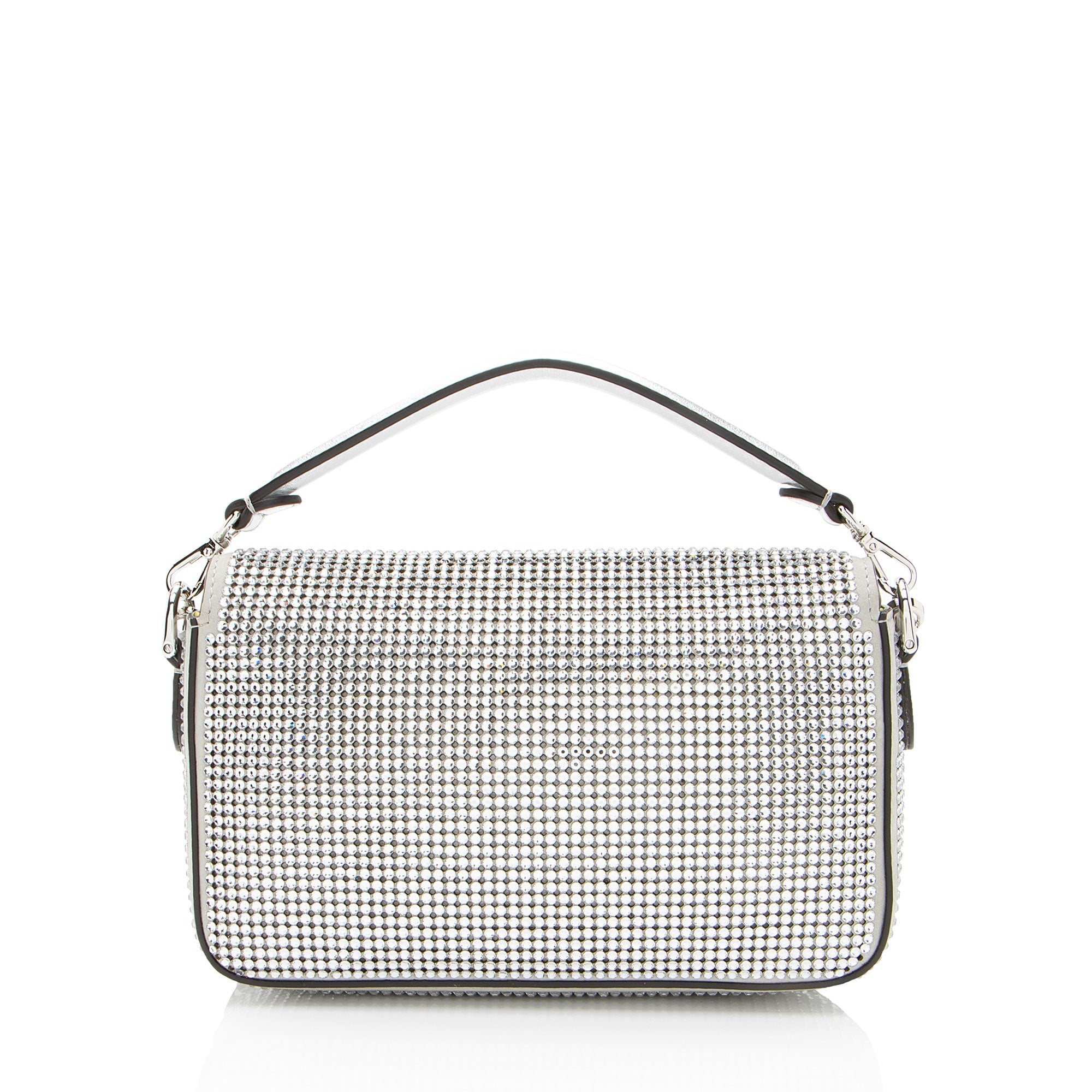 Fendi Nubuck Crystal Mini Baguette (SHF-euHxV9)