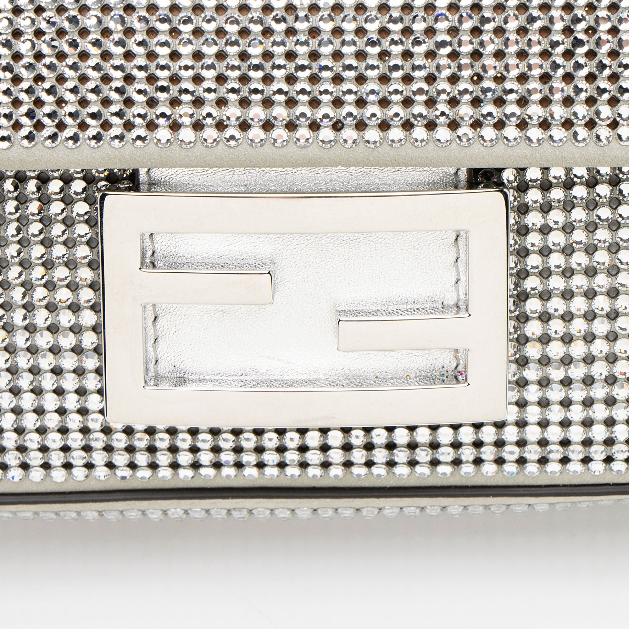 Fendi Nubuck Crystal Mini Baguette (SHF-euHxV9)