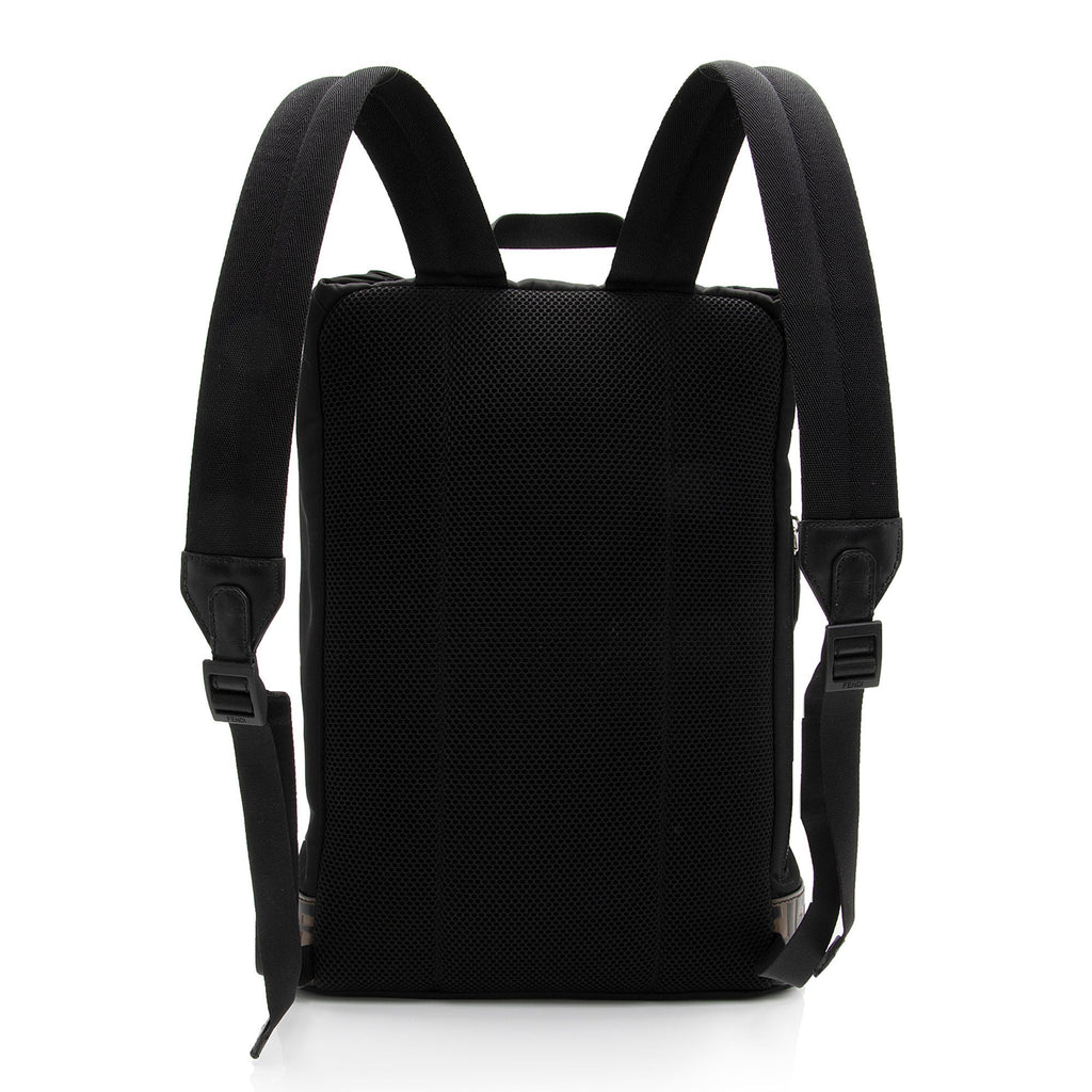 Fendi Nylon FF Embossed Calfskin Santander Backpack (SHF-FMXHgb)
