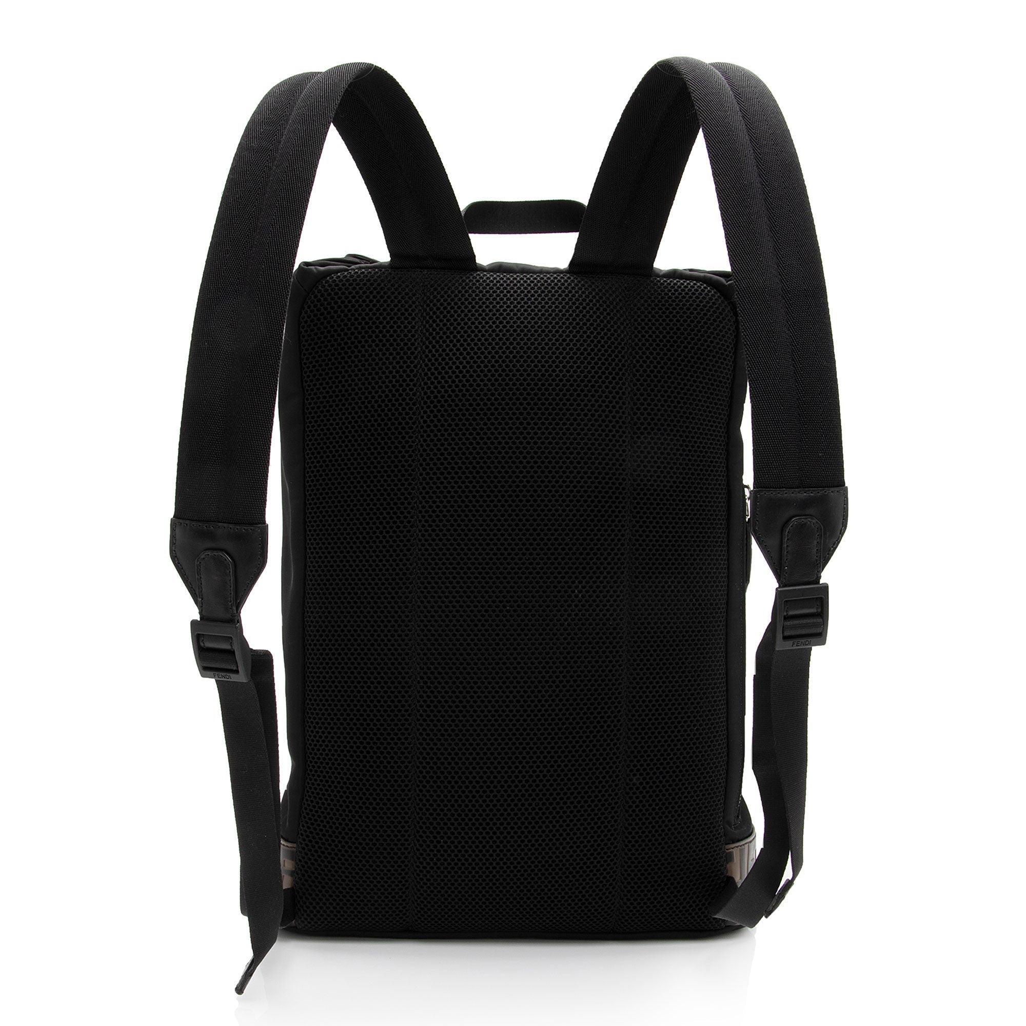 Fendi Nylon FF Embossed Calfskin Santander Backpack (SHF-FMXHgb)