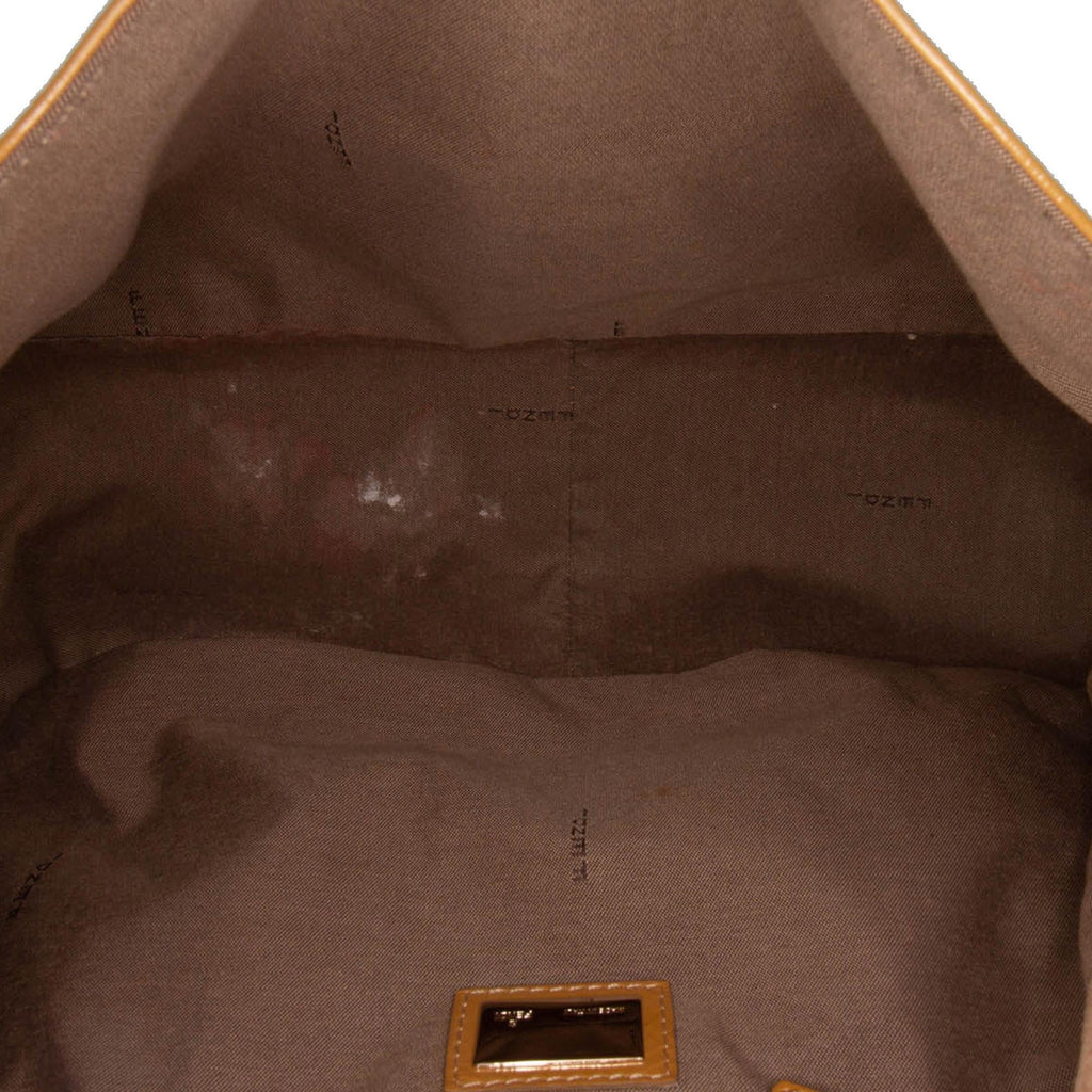 Fendi Patent Leather Push Lock Satchel