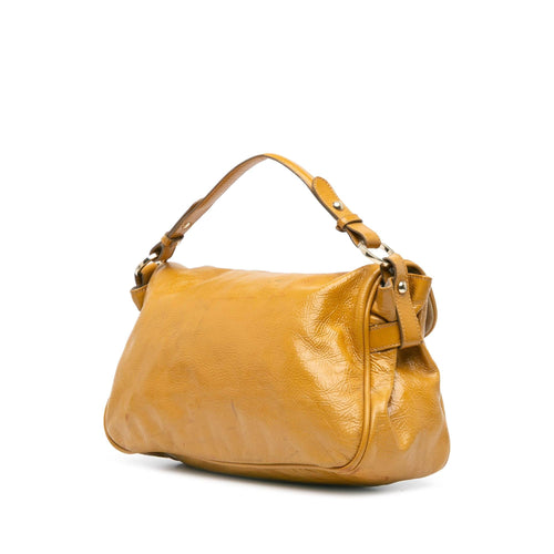 Fendi Patent Leather Push Lock Satchel