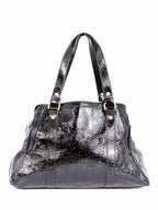 Fendi Patent Leather Shoulder Bag Black