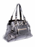 Fendi Patent Leather Shoulder Bag Black