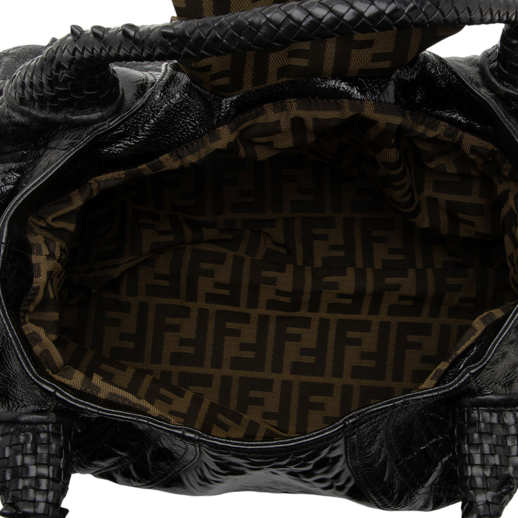 Fendi Patent Leather Spy Satchel (SHF-PigQG6)