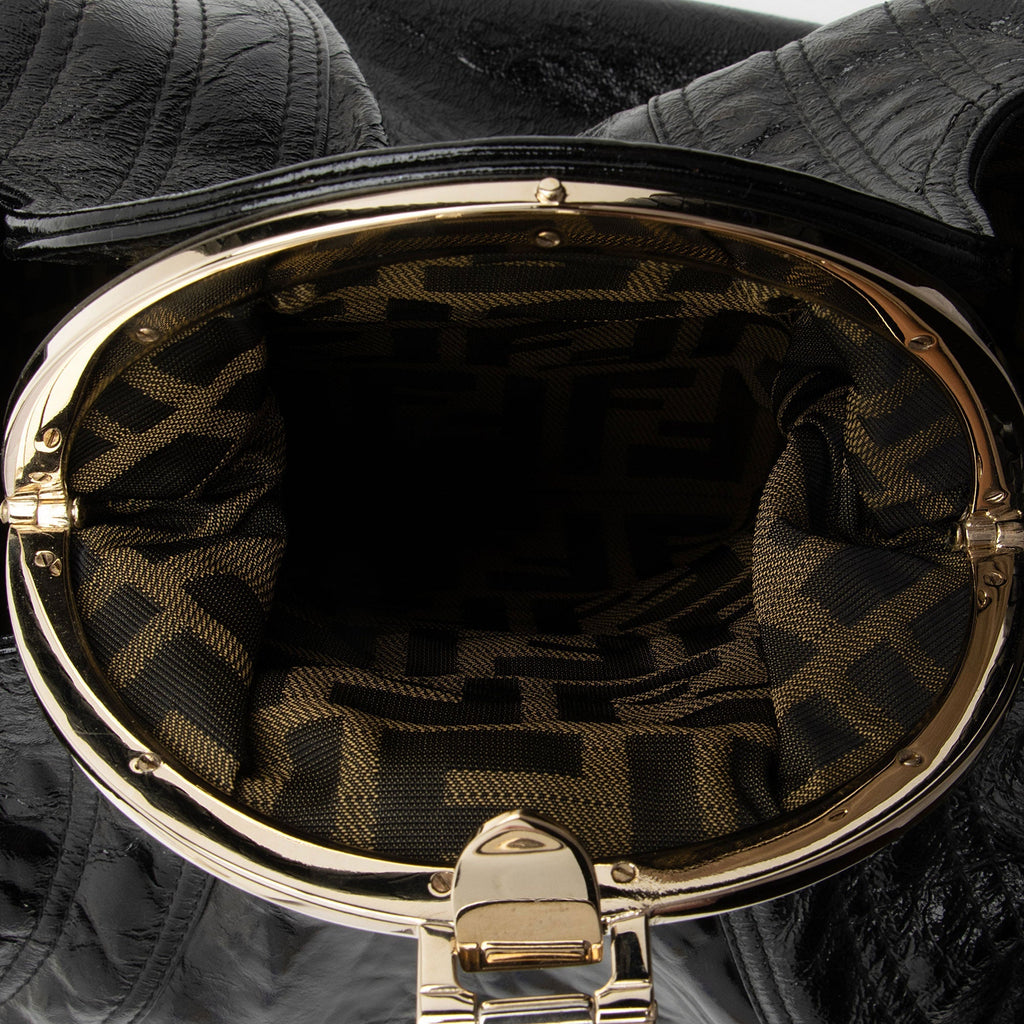 Fendi Patent Leather Spy Satchel (SHF-PigQG6)