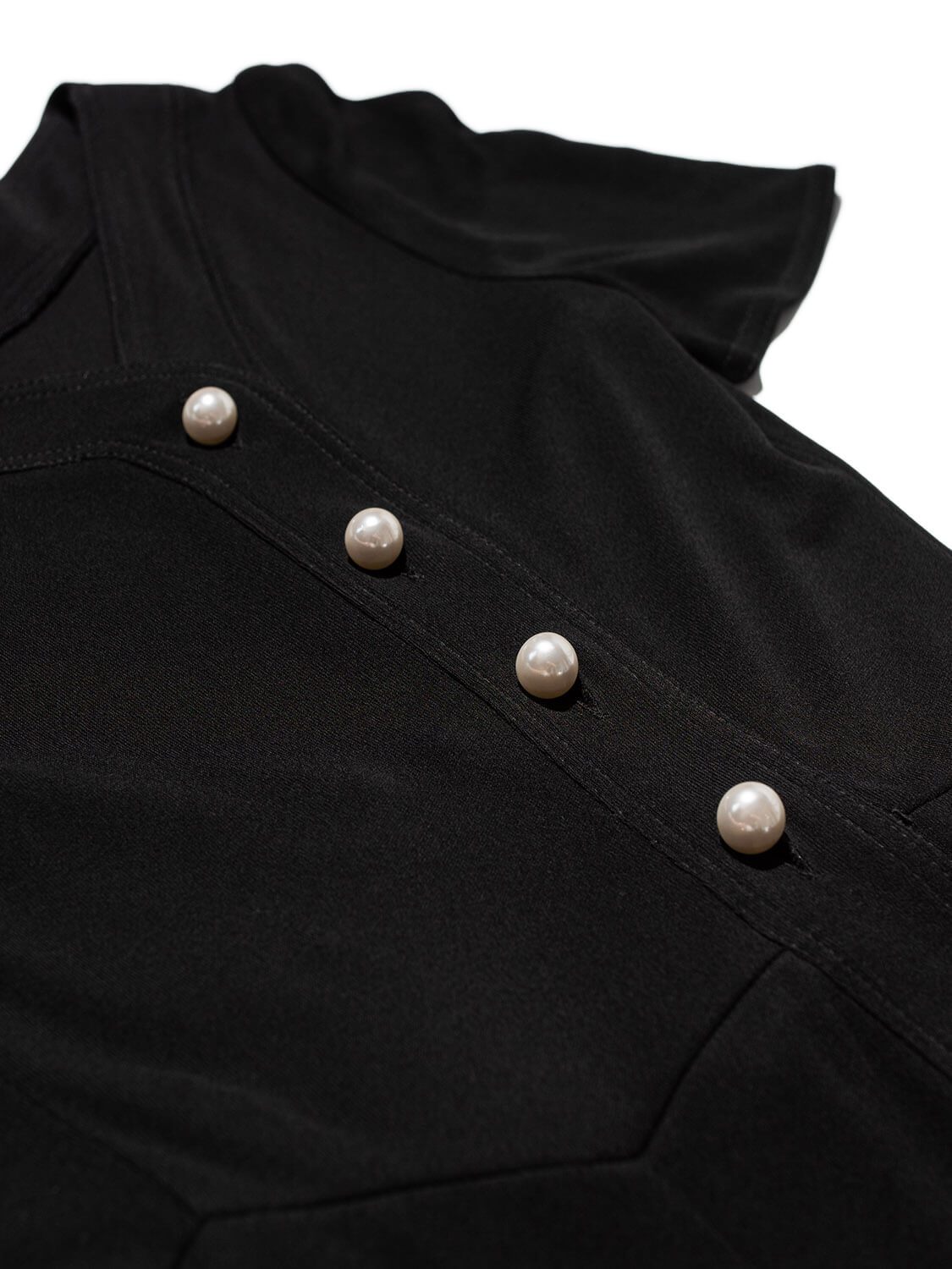 Fendi Pearl Button Maxi Dress Black