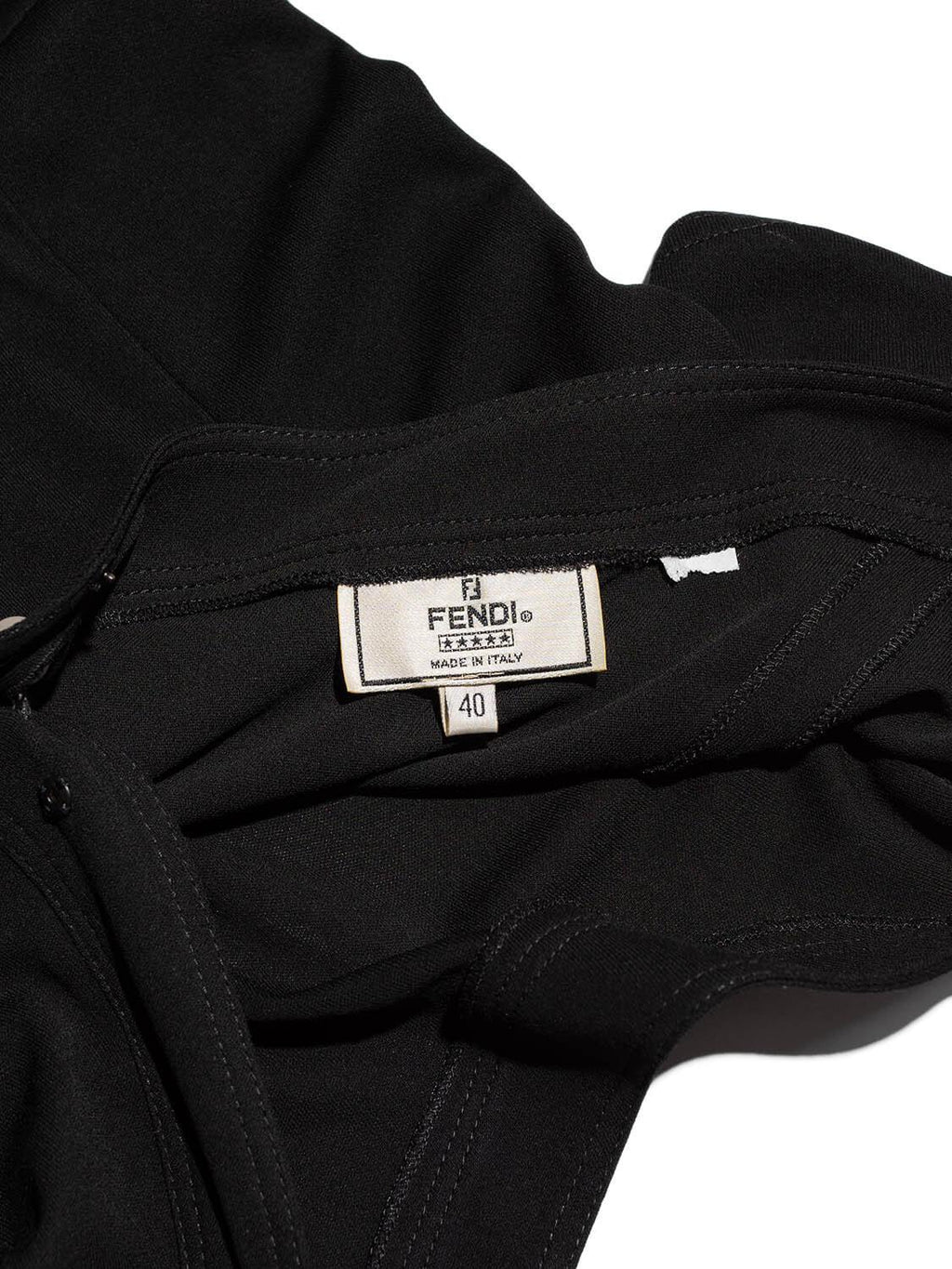 Fendi Pearl Button Maxi Dress Black