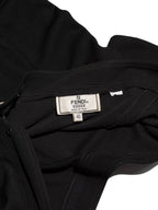 Fendi Pearl Button Maxi Dress Black