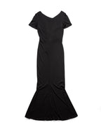 Fendi Pearl Button Maxi Dress Black