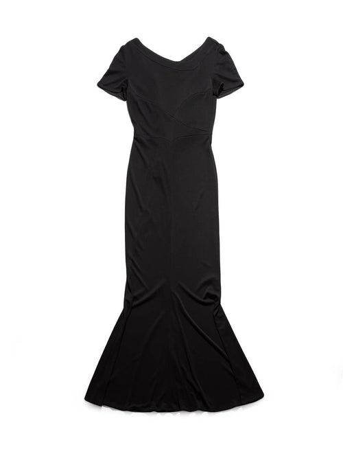 Fendi Pearl Button Maxi Dress Black
