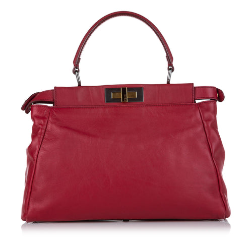 Fendi Peekaboo Leather Satchel (SHG-23909)