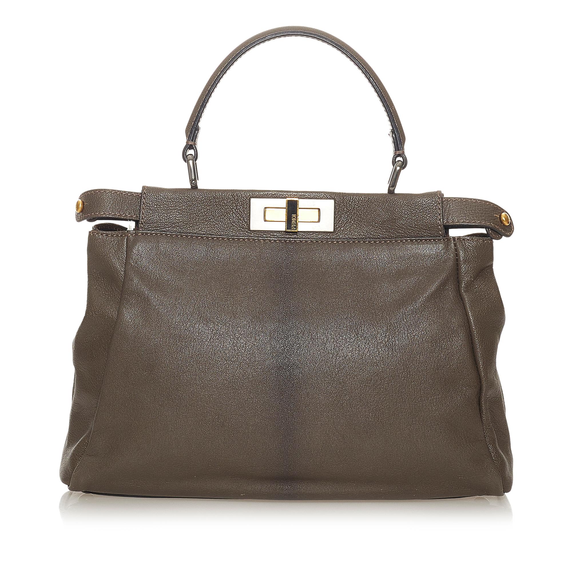 Fendi Peekaboo Leather Satchel (SHG-27570)