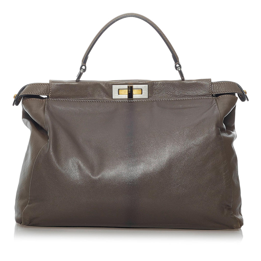 Fendi Peekaboo Leather Satchel (SHG-30047)