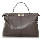 Fendi Peekaboo Leather Satchel (SHG-30047)