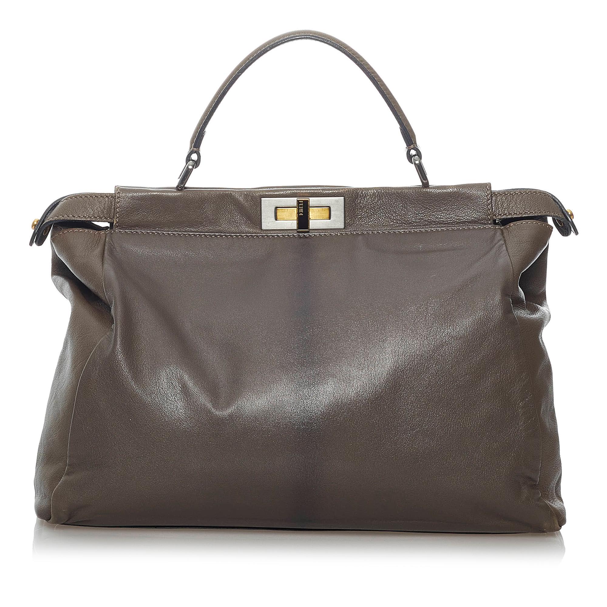 Fendi Peekaboo Leather Satchel (SHG-30047)