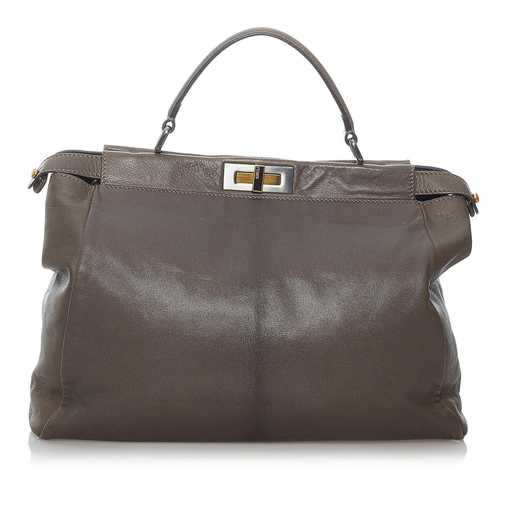 Fendi Peekaboo Leather Satchel (SHG-30047)