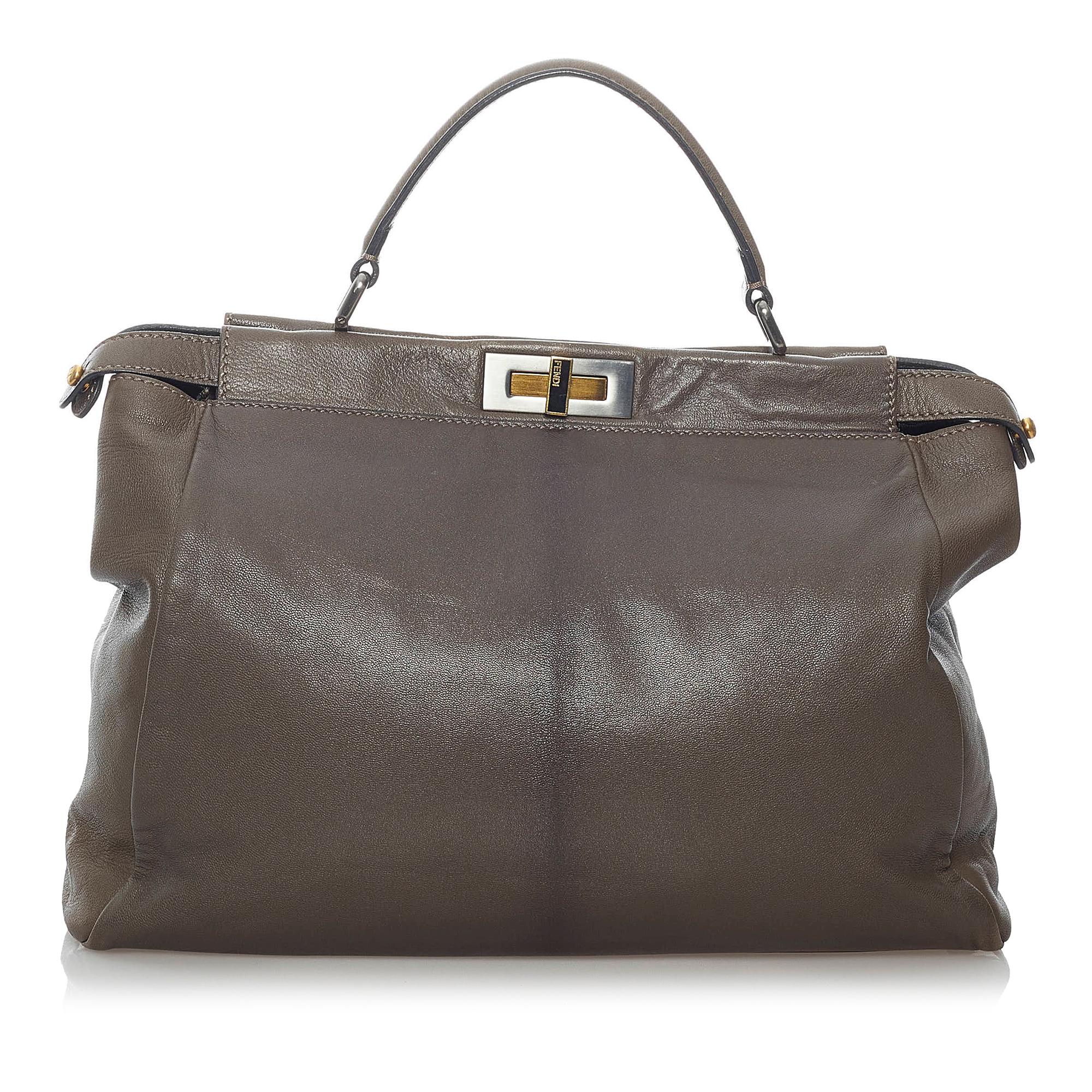 Fendi Peekaboo Leather Satchel (SHG-30047)