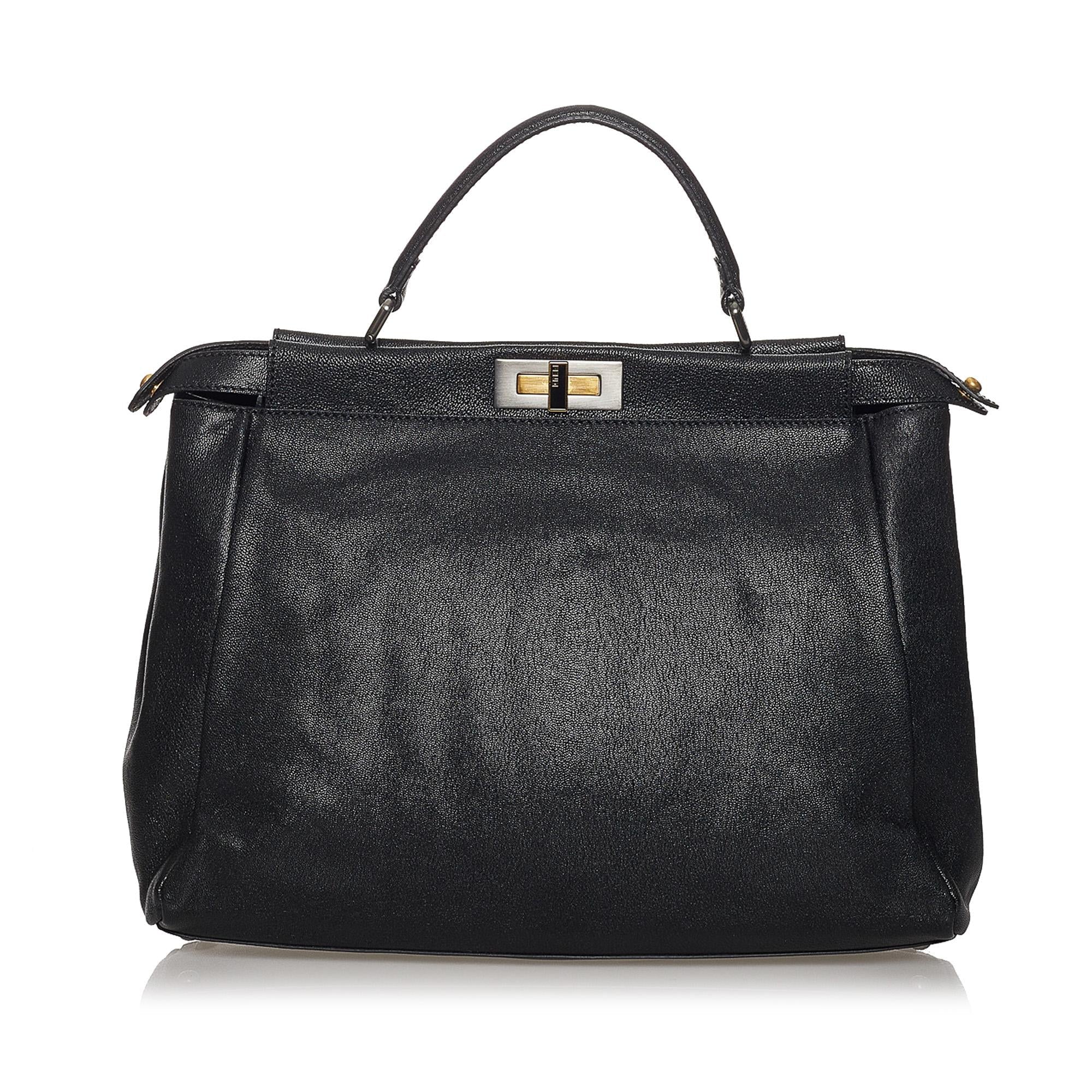 Fendi Peekaboo Leather Satchel (SHG-31245)