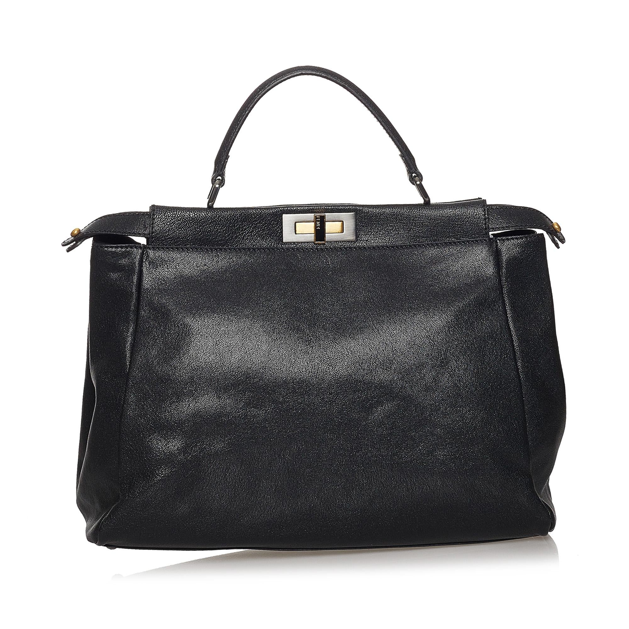 Fendi Peekaboo Leather Satchel (SHG-31245)