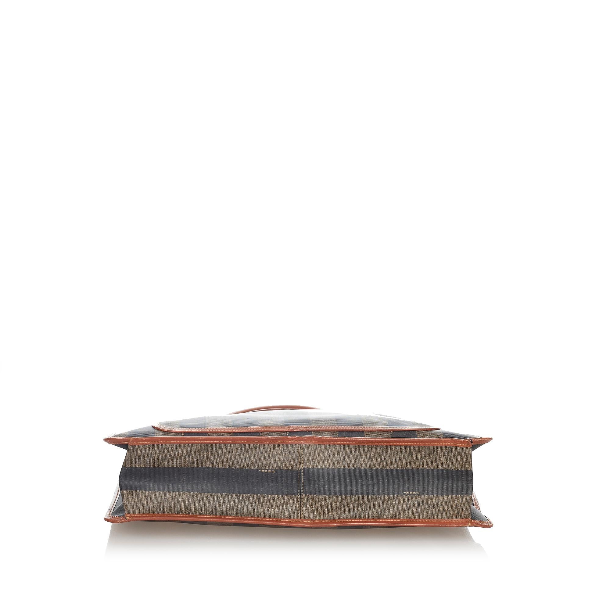 Fendi Pequin Canvas Tote Bag (SHG-23640)