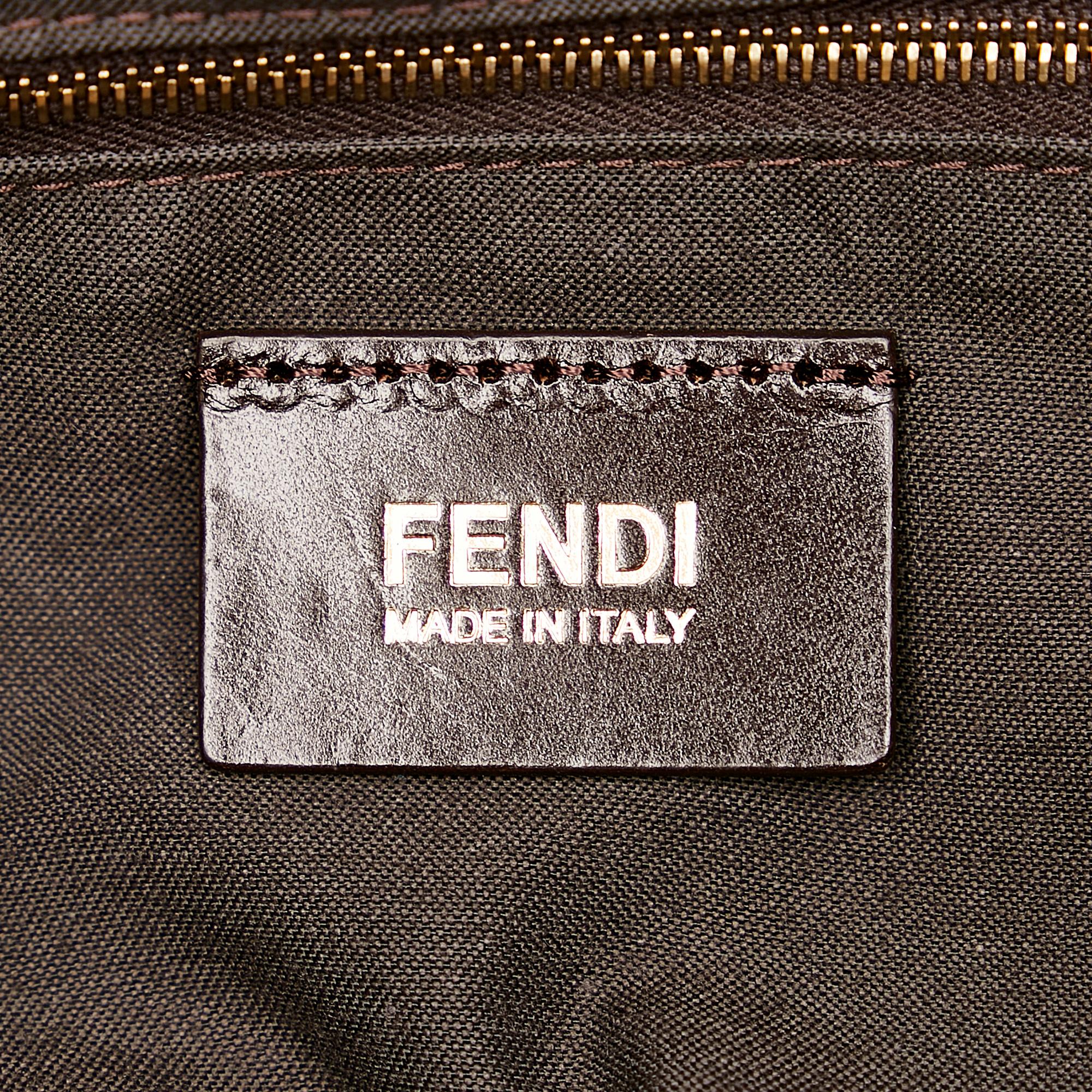 Fendi Pequin Canvas Tote Bag (SHG-29636)