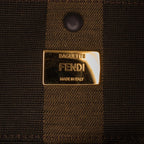 Fendi Pequin Canvas and Raffia Baguette (SHG-LMio6U)
