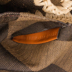 Fendi Pequin Canvas and Raffia Baguette (SHG-LMio6U)