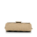 Fendi Pequin Canvas and Raffia Mamma Baguette (SHG-sSRqPf)