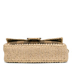 Fendi Pequin Canvas and Raffia Mamma Baguette (SHG-MJAC72)