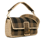 Fendi Pequin Canvas and Raffia Mamma Baguette (SHG-MJAC72)