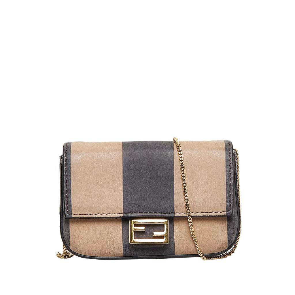 Fendi Pequin Nano Baguette (SHG-RtCldH)
