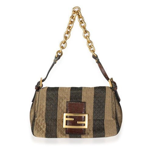 FENDI Pequin Quilted Mini Mama Baguette BAG