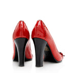 Fendi Perforated Leather Buckle Detail Peep Toe Pumps - Size 6.5 / 36.5 (SHF-18590)